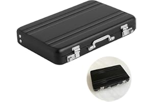 WOKICOR Mini Coffre Fort, Portable Petit Coffre Fort Secret Porte-Documents En Aluminium Snaps Sac D'argent Créatif Coffre Fort De Voyage Idéal Pour Chéquiers,Argent,Bijoux Et Autres Objets De Valeur