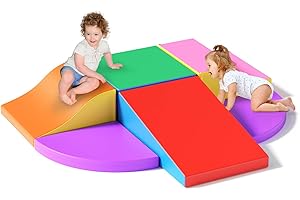 MINENICE Bloques de espuma para niños, grandes bloques de espuma, bloques de escalada para interiores, andamios de escalada para niños (multicolor)