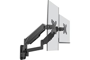 WORLDLIFT 2 Monitorarm Wandhalterung Halterung für PC Monitor & TV – passend für Bildschirme von 17 bis 32 Zoll, ergonomisch verstellbare Gasfeder Einarmunterstützung 9 kg Monitor
