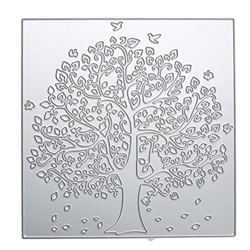 Amazingdeal365 idyllische Baum Metall Form Schablonen Schneiden DIY Dekor Sammelalbum Karten Buchzeichen Lesezeichen als Geschenk für Freunde Geburtstag Kinder,Kindergarten Hobby Schule Handarbeit Unterricht usw. Ein tolles Geschenk!