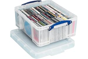 Really Useful Box 18CCB DVD-/CD- Aufbewahrungbox, 18 L, klar transparent
