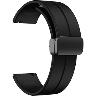 LORENZ Silicone 22mm Replacement Watch Strap with Adjus...