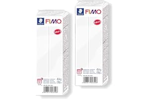 ARIATI Fimo Soft White Large 2 x 454g Blocks Eberhard Faber Oven Hardening Modelling Clay - Pack of 2
