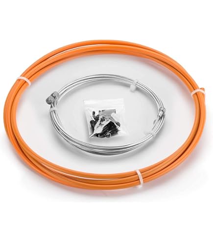 X AUTOHAUX Fahrrad-Schaltwerk & Bremszug Set – Universal-Kit Für MTB, Rennrad, Citybike In Orange