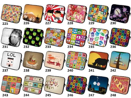 ©art&cherry Designer Laptoptasche Notebooktasche in 14 Zoll auch in 10 Zoll / 13 Zoll / 15 Zoll / 17 Zoll erhältlich Sleeve Neopren Schutzhülle Netbook Tablet Cover Hülle Ipad 294 - 2