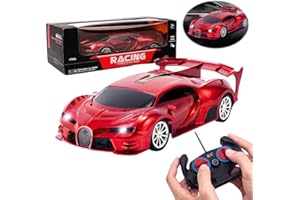 Lotvic Ferngesteuertes Auto Kinder, 1/32 Hochgeschwindigkeits RC Auto Spielzeug, 2.4 GHz Spielzeugautos, für Jungen Mädchen ab 3 4 5 6 7 8 9 Jahre RC Car mit Scheinwerfer (Rot) (ROT)
