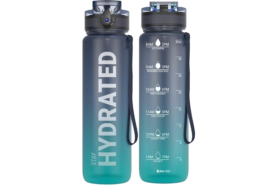 Sahara Sailor Trinkflasche, Sport Trinkflasche, [BPA-frei Tritan] 1L/500ML/750ML Auslaufsicher Sport Wasserflasche, Sportflas