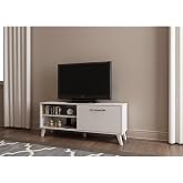 Egecan Mobilya Beyaz 90 Cm Tv &Uuml;nitesi Tv Sehpası Kitaplık