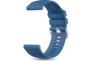 Vancle Bransoletka 22 mm, kreskowanie krzyżowe, wodoszczelna, silikonowa, z szybkim zapięciem, 22 mm, oddychająca bransoletka do zegarka, dla mężczyzn i kobiet