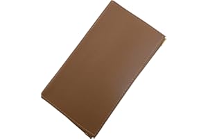 Gwenmode Porte-Chéquier Multifonctionnel en Cuir - Étui Compact pour Chéquier, Cartes de Crédit, Pièces d'Identité et Billets (Marron Clair)