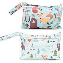 Borsa Pannolini Wetbag Lavabile - 2 Pezzi, Impermeabile, Con Zip, Per Viaggi E Organizzazione