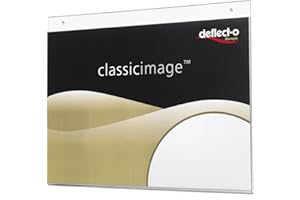 DEFLECTO Deflect-o 46901 - Soporte para cartel (A4, apaisado, perforado para fijación en pared), transparente