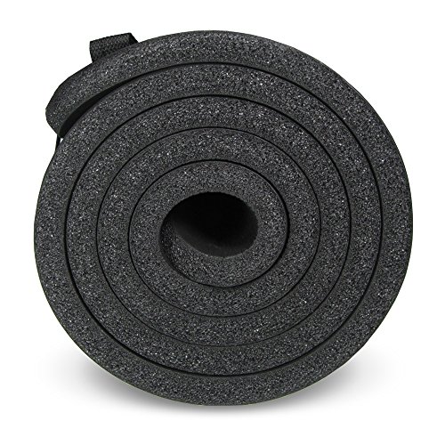 Gymnastikmatte, Fitness-Sport für Pilates, Yoga, Sport, Übungen, 0,8 / 1,0 / 1,5 cm, blau oder schwarz, 180 x 60 cm - 2