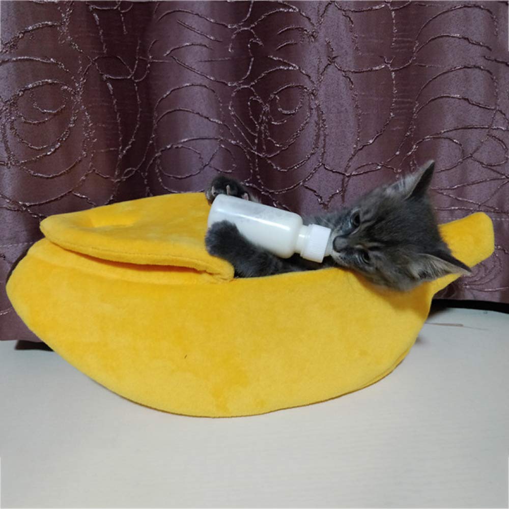 ZDY Plush Soft Banana Pet Beds,Pet Bed Cave Soft Cat Cuddle Bed,dogs And Cats Grow Cute Banana