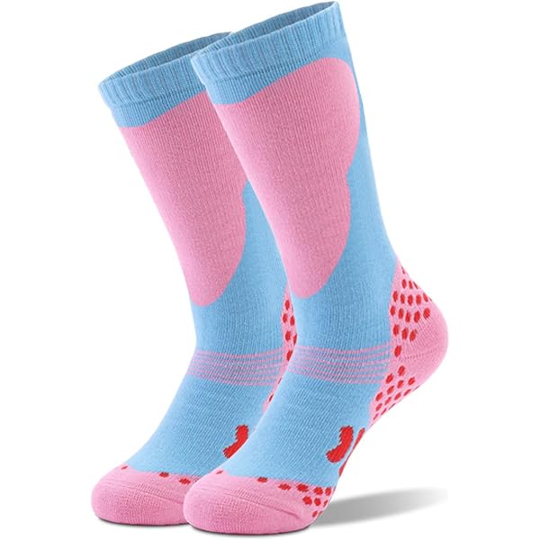 Chaussettes Ski Enfant Motif Panda - Laine Thermique Chaudes - Anti-Frottement Pour Sports D'Hiver