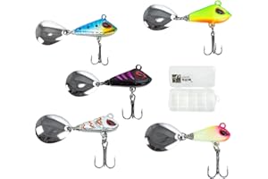 ‎ZITE Zite Fishing Jig-Spinner Set - Spinner-Bait Barsch-Köder & Spinnköder Zander Hecht Angel-Köder - 5 STK Spinjigs 6-17g in Box