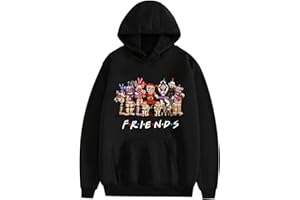 ANJINGUANG Anime Five Nights at Fre-ddy's Hoodie 3D-Druck Five Night FNAF Friends Sweatshirt für Damen Herren FNAF Hoodie Sweatshirt Lustiger Hoodie mit Tasche Jacke XXS-4XL