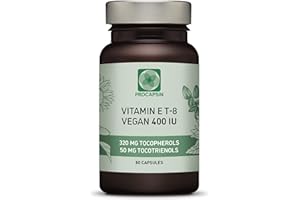 Kala Health Vitamin E - All 8 Tocopherols + Tocotrienols 400 IU Vegan - Alpha Tocopherol/Tocotrienol + Beta Tocopherol/Tocotrienol + Gamma Tocopherol/Tocotrienol + Delta Tocopherol/Tocotrienol