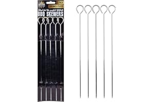 MOSTWANTEDTOYZ LIMITED BAR-B-King Lot de 5 brochettes en acier chromé pour barbecue 30 cm