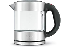 Sage Compact Kettle Pure - Hervidor de Agua de Vidrio de 1L, Claro