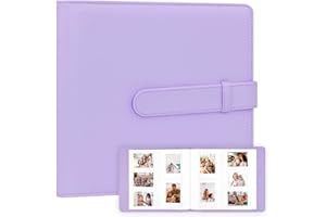 NISELITY 360 Pockets Photo Album for Fujifilm Instax Mini Camera, Polaroid Camera, for Fujifilm Instax Mini 11 12 9 40 Evo Liplay 8 7+ Instant Camera (Purple)