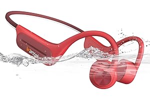 Wantek Cuffie a Conduzione Ossea Bluetooth 5.3, Auricolari Sportivi Open-Ear Wireless, Impermeabili IP68 con Memoria MP3 da 32GB, Cuffie Subacquee per Nuoto, Corsa, Ciclismo, Fitness e Surf