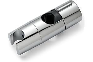 OFFO Duschhållare – Justerbar Diameter 19–25 mm, Glidhållare för Duschstång, Utbyteshållare för Handdusch, Krom