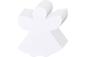 MIXTEACH 72 Pcs Angel Cutouts - White Paper Angel Shapes for Christmas & Winter Celebration Decor, 5.1x6