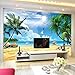 Produktbild Leegt 3D-Minimalistischen Modernen Strand Kokospalme Gemälde Und Frische Sea-View-Hintergrundbild 200cmX150cm