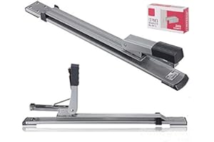 JIUJ Long Arm Stapler,Stapler Long Arm Full Strip with 300 Mm Reach Capacity 25 Sheets Heavy Duty Home Office Desk Stationery Craft School