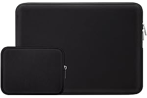 RAINYEAR MAKE LIFE EASIER RAINYEAR 14 Pouces Housse Ordinateur Portable de Protection avec Accessoires Pochette Compatible pour 13,9-14,1 Pouces Notebook Tablette Ultrabook Chromebook(Noir)