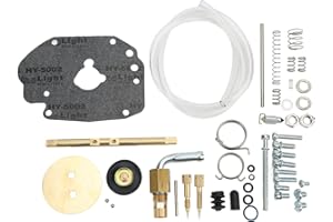 EVGATSAUTO Metall + Gummi + Papier 11-2923 Vergaser-Restaurierungskit, 45-teiliges Vergaser-Restaurationskit Vergaser-Reparatur-Set Ersatz für S S Master Super E-Vergaser