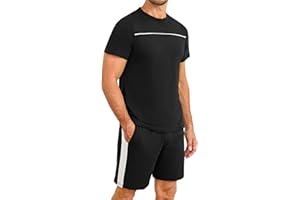 Marvmys Pijama Hombre Verano 100% Algodón Corto Pijamas Hombre Mangas Cortas 2 Piezas con Camiseta y Pantalones Cortos Conjunto de Pijama para Hombre S-XXL