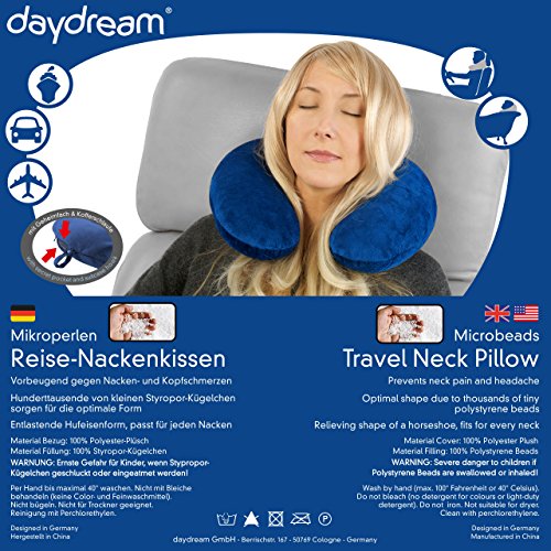 daydream Reise-Nackenkissen (mit Mikroperlen), blau - 4