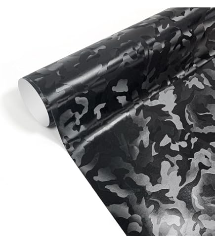 Camouflage Autofolie Schwarz-Weiß-Grau - 2m X 152cm Selbstklebend
