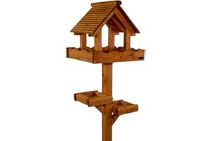 Riverside Woodcraft Triple Platform Bird Table With Anti Bacteria Coating
