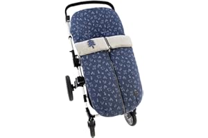 Saco Silla de Paseo Universal Rosy Fuentes- Saco Carrito Bebé - Funda de silla de paseo - Equipado para ser Ajustado perfectamente -Azul Marino