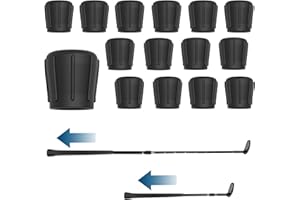 Golf Club Sensor Covers for Garmin Approach CT10, Arccos Smart Sensors, Golf Pad Tag & Other GPS Club Tracking Devices. Fit Standard to Jumbo Grips (15 Covers)