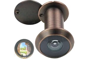 Earl Diamond - Peep Holes for Door, Solid Brass 220-Degree Door Viewer Peephole with Heavy Duty Rotating Privacy Cover for 1-3/8" to 2-1/6" Doors for Home Office Hotel, Oil Rubbed Bronze