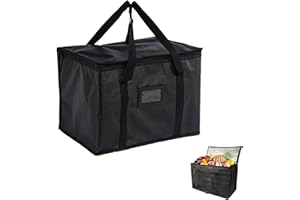 EXQUIMA Food Delivery Bag, Soft Cooler Bag Thermal Food Delivery Bag, for Insulated Pizza Delivery Bags Warm & Cooler Bags for Food & Grocery Delivery Bag Hold, Reusable Grocery Bags (35 * 23 * 26CM)