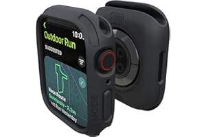 elkson Made for Apple Watch 45mm Bumper Case, Quattro 2.0 Series Rugged Case for Apple Watch and iWatch Series 9 8 7, Military Grade Durable Protective Cover, Flexible Shock Proof, Black