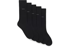 BOSS Hommes 5P RS Uni CC Lot de cinq paires de chaussettes mi-mollet en coton mélangé