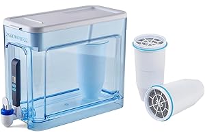 Distributeur de filtre à eau ZeroWater 7,5 L Ready-Read Combo avec 3 filtres avancés en 5 étapes, certifié IAPMO pour réduire le plomb et le PFOA/PFOS.