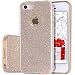 Produktbild iPhone 5s Hülle, iPhone SE Hülle, MILPROX Glitzer-Schutzhülle [Drei-Schicht-Hybridstruktur] Slim Kristallklar TPU+ Bling glitzerpapier + Frosted PC Shell, kompatibel mit iPhone 5-Gold