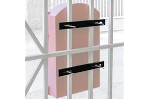 PrimeMatik - Ogrodzenie skrzynki na ogrodzenie lub zestaw ogrodzeniowy. Metalowe pręty mocujące 25 cm