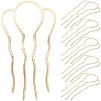 4 Stück Haargabel Clip U-Form – Haarkamm Set Für Flechtfrisuren, Schwarz, Metalllegierung