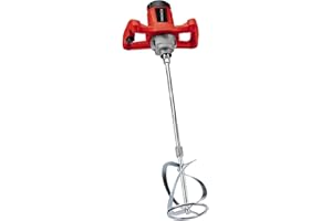 ACMOMO Agitatore per calcestruzzo, 2100 W, cambio a 6 marce, 0-930 giri/min, M14, asta a spirale cromata, 60 cm, agitatore per malta Ø 120 mm, per miscelatori fino a 65 l