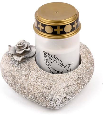 Lot De 2 Lanternes Funéraires Argentées Avec Roses - Bougies Incluses - Pour Cimetière Et Extérieur