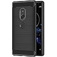 AICEK Cover Sony Xperia XZ2, Nero Custodia Sony XZ2 Silicone Molle Black Cover per Xperia XZ2 Soft TPU Case (5.7 Pollici)