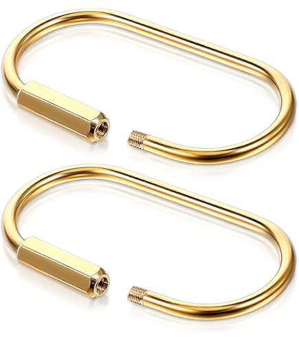 Lot De 4 Mousquetons Porte-clés Dorés Rotatifs - Alliage Doré, Ressort Solide - Pour Sac, Clés, Bricolage, Randonnée